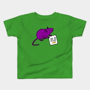 Cute Rat Says Wash Your Hands Kids T-Shirt